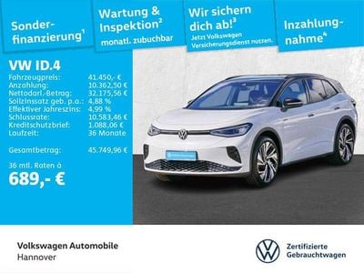 Gebraucht VW ID.4 GTX 250 kW (340 PS) 2024 Gletscherweiß schwarz (metallic) SUV