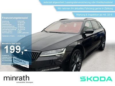 Schwarz Gebraucht 2022 Skoda Superb SportLine Kombi | 21.939 € (Fairer Preis)