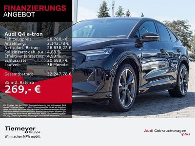 Schwarz Gebraucht 2022 Audi Q4 Sportback e-tron S-Line SUV | 28.780 € (Fairer Preis)