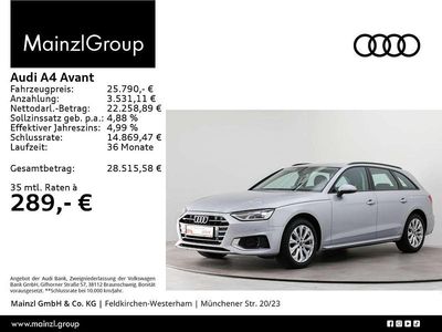 Florettsilber metallic Gebraucht 2022 Audi A4 Advanced Plus Kombi | 25.790 € (Guter Preis)