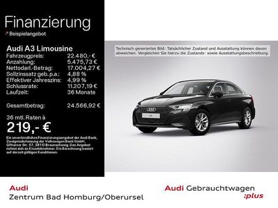 Mythosschwarz metallic Gebraucht 2023 Audi A3 Sport Limousine | 22.480 € (Guter Preis)