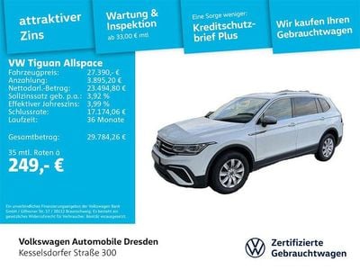 Pure white Gebraucht 2023 VW Tiguan Allspace Life SUV | 27.390 € (Fairer Preis)
