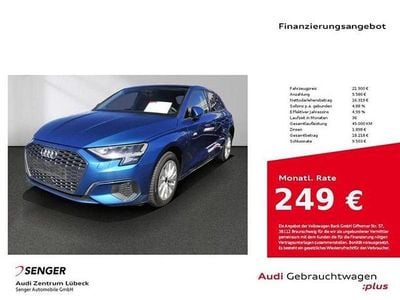 Usata Audi A3 Sportback e-tron Ambiente 204 CV (150 kW) 2021 Blu Utilitaria