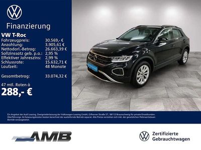 Gebraucht VW T-Roc Life 150 PS (110 kW) 2025 2t deep black perleffekt SUV