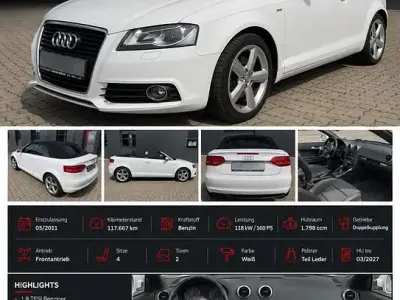 Gebraucht Audi A3 Cabriolet S-Line 160 PS (117 kW) 2011 Weiß Cabrio