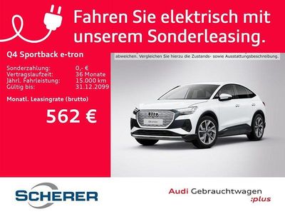 Gebraucht Audi Q4 Sportback e-tron Advanced Plus 219 kW (299 PS) 2021 Gletscherweiß metallic (metallic) SUV