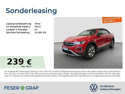 Gebraucht VW T-Roc Cabriolet Goal 116 PS (85 kW) 2025 Kings red metallic schwarz Cabrio
