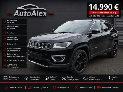 Brugt Jeep Compass Limited 140 HK (102 kW) 2018 Sort SUV
