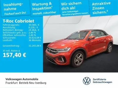 Gebraucht VW T-Roc Cabriolet R-line 150 PS (110 kW) 2025 P8 kings red metallic (metallic) Cabrio