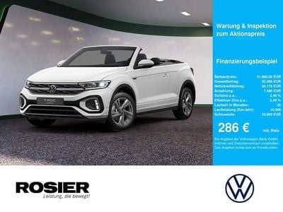 Gebraucht VW T-Roc Cabriolet R-line 150 PS (110 kW) 2025 Weiss / pure white Cabrio