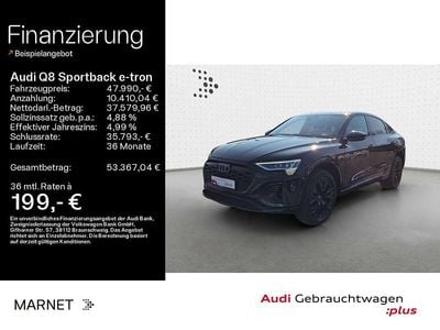 Gebraucht Audi Q8 e-tron S-Line 300 kW (408 PS) 2023 Mythosschwarz metallic SUV