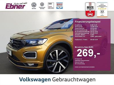 Gebraucht VW T-Roc Cabriolet R-line 150 PS (110 kW) 2021 Kurkumagelb metallic Cabrio