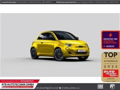 Ny Fiat 500e La Prima 86 kW (118 HK) 2026 Gul Cabriolet