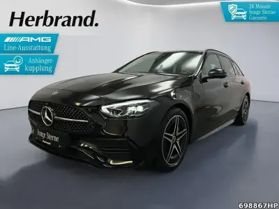 Gebraucht Mercedes C220 AMG line 197 PS (144 kW) 2025 Metalliclack obsidianschwarz Kombi