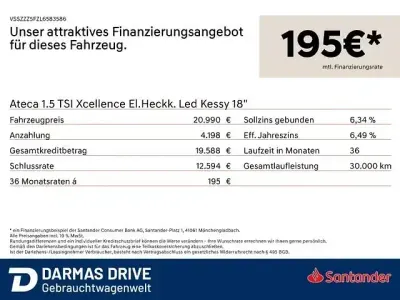 Brugt Seat Ateca XCELLENCE 150 HK (110 kW) 2020 Sort SUV