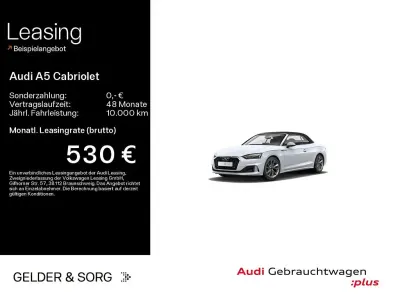 Gebraucht Audi A5 Cabriolet Comfort 163 PS (119 kW) 2022 Gletscherweiß metallic Cabrio