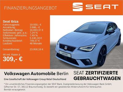 Gebraucht Seat Ibiza FR 150 PS (110 kW) 2022 Weiß Kleinwagen