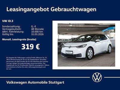 Gebraucht VW ID.3 Pro 150 kW (204 PS) 2022 Gletscherweiß metallic / schwa Kleinwagen