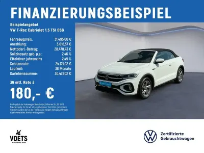 Gebraucht VW T-Roc Cabriolet R-line 150 PS (110 kW) 2025 Weiß Cabrio