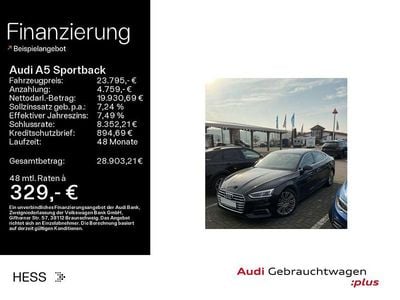 Brillantschwarz Gebraucht 2019 Audi A5 Sportback Sport Kleinwagen | 23.795 € (Guter Preis)