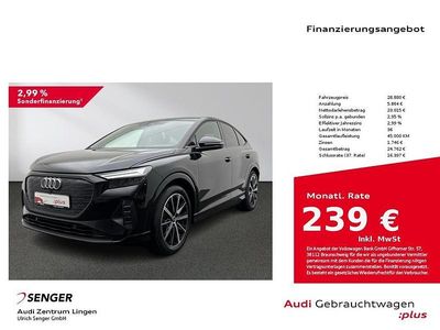 Mythosschwarz metallic Gebraucht 2022 Audi Q4 Sportback e-tron Advanced SUV | 28.880 € (Etwas zu teuer)
