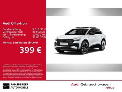 Weiß (gletscherweiß metallic) Gebraucht 2025 Audi Q4 e-tron S-Line SUV | 52.480 € (Teuer)