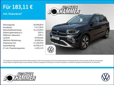 Neu VW T-Cross Style 116 PS (85 kW) 2026 Schwarz SUV