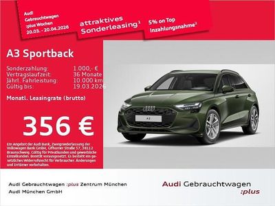 Gebraucht Audi A3 Sportback e-tron Ambiente 204 PS (150 kW) 2025 Distriktgrün metallic Kleinwagen