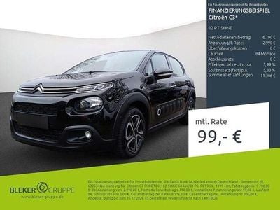 Schwarz Gebraucht 2018 Citroën C3 Shine Limousine | 9.780 € (Etwas zu teuer)