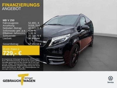 Schwarz Gebraucht 2022 Mercedes V250 AMG line Van / Kleinbus | 49.860 € (Superpreis)