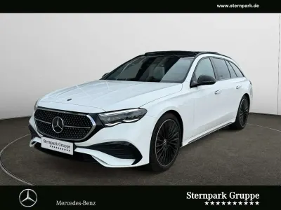 Gebraucht Mercedes E300 AMG 313 PS (230 kW) 2024 Unilack polarweiß Kombi