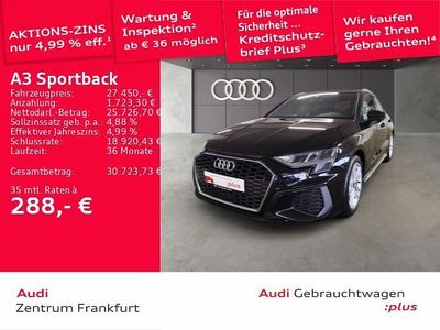 Second-hand Audi A3 S-Line 150 CP (110 kW) 2024 Negru Berlinǎ