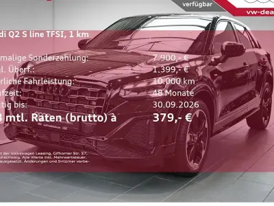 Neu Audi Q2 S-Line 150 PS (110 kW) 2026 Schwarz SUV