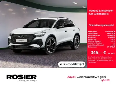 Gebraucht Audi Q4 e-tron S-Line 219 kW (299 PS) 2023 Weiss / gletscherweiss (metallic) SUV