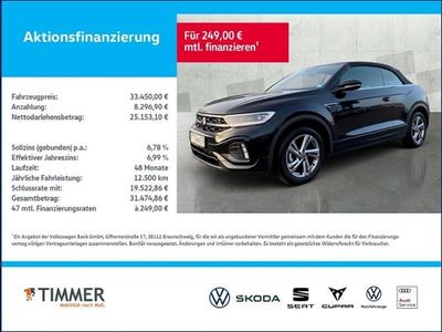 Gebraucht VW T-Roc Cabriolet R-line 150 PS (110 kW) 2025 Deep black perleffekt Cabrio