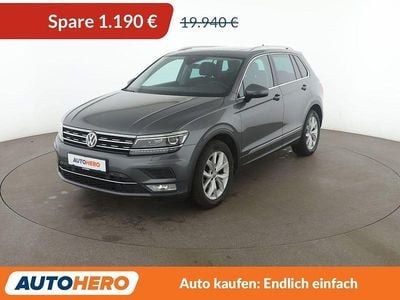 Grau Gebraucht 2016 VW Tiguan Highline SUV | 18.750 € (Etwas zu teuer)
