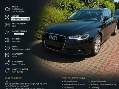 Gebraucht Audi A6 Sport 204 PS (150 kW) 2013 Schwarz Kombi
