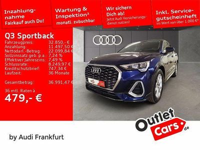 Gebraucht Audi Q3 Sportback S-Line 150 PS (110 kW) 2022 Navarrablau metallic SUV