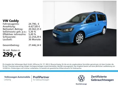Gebraucht VW Caddy Life 122 PS (89 kW) 2021 Blau Van / Kleinbus