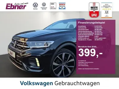 Gebraucht VW T-Roc Cabriolet R-line 150 PS (110 kW) 2022 Deep black perleffekt/schwarz Cabrio