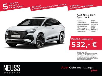 Gebraucht Audi Q4 Sportback e-tron S-Line 210 kW (286 PS) 2025 Gletscherweiß metallic SUV