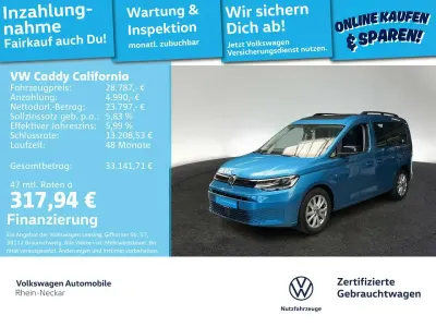 Gebraucht VW Caddy 122 PS (89 kW) 2021 Costa azul metallic Van / Kleinbus