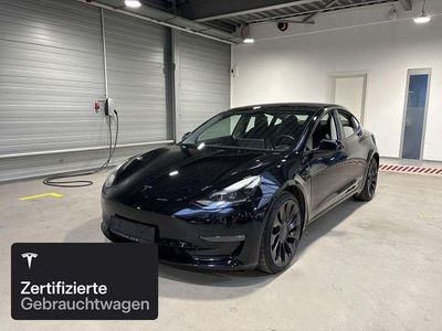 Schwarz Gebraucht 2021 Tesla Model 3 Performance Limousine | 30.400 € (Fairer Preis)
