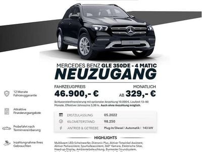 Second-hand Mercedes GLE350 320 CP (235 kW) 2022 Negru SUV