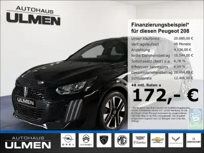 Brugt Peugeot 208 Allure 101 HK (74 kW) 2024 Sort Hatchback