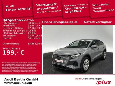 Kieselgrau Gebraucht 2023 Audi Q4 Sportback e-tron Ambiente SUV | 30.120 € (Superpreis)