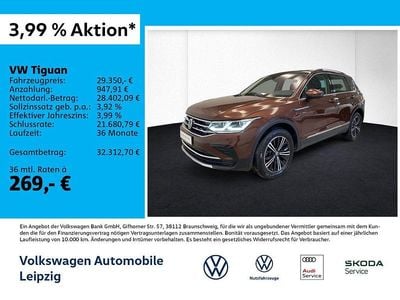 Braun Gebraucht 2021 VW Tiguan Elegance SUV | 29.350 € (Guter Preis)