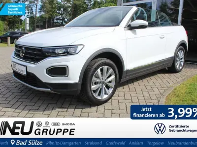 Gebraucht VW T-Roc Cabriolet Style 150 PS (110 kW) 2022 Pure white schwarz Cabrio