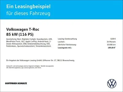 Gebraucht VW T-Roc Goal 116 PS (85 kW) 2025 Weiss SUV