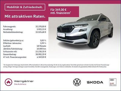 Gebraucht Skoda Karoq SportLine 190 PS (139 kW) 2023 Silber SUV